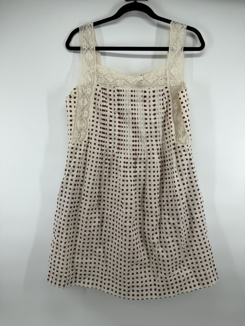 Madewell The Sophie Square Neck Vintage Ivory Mini Dress Size Medium NWT